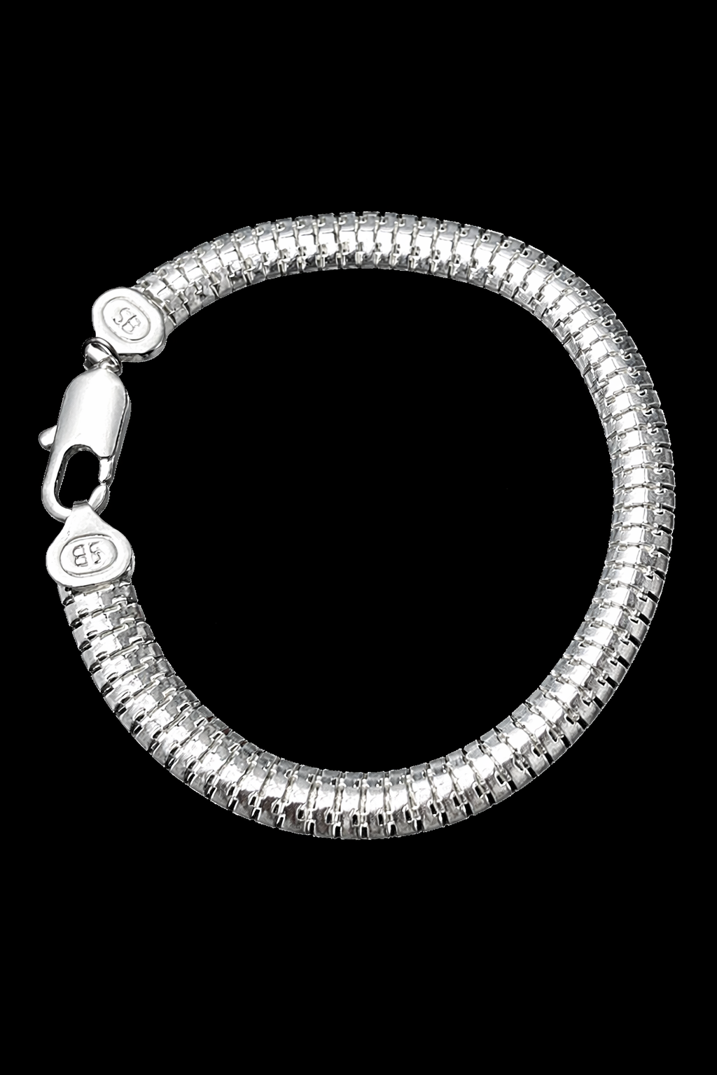 Brazalete "Infinite Mesh" en Plata Esculpida